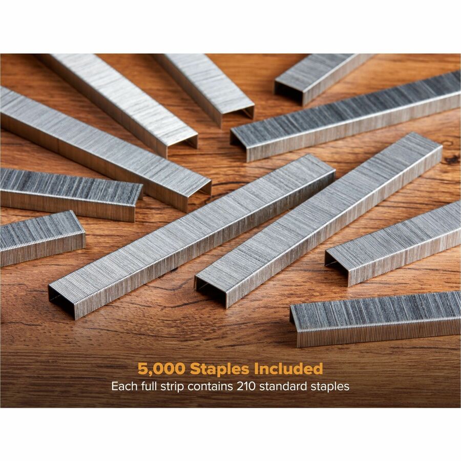 Bostitch Standard Premium Staples - 210 Per Strip - Standard - 1/4" Leg - Chisel Point - Silver - High Carbon Steel - 5.1" Height x 1.8" Width1.3" Length - 5000 / Box - 3