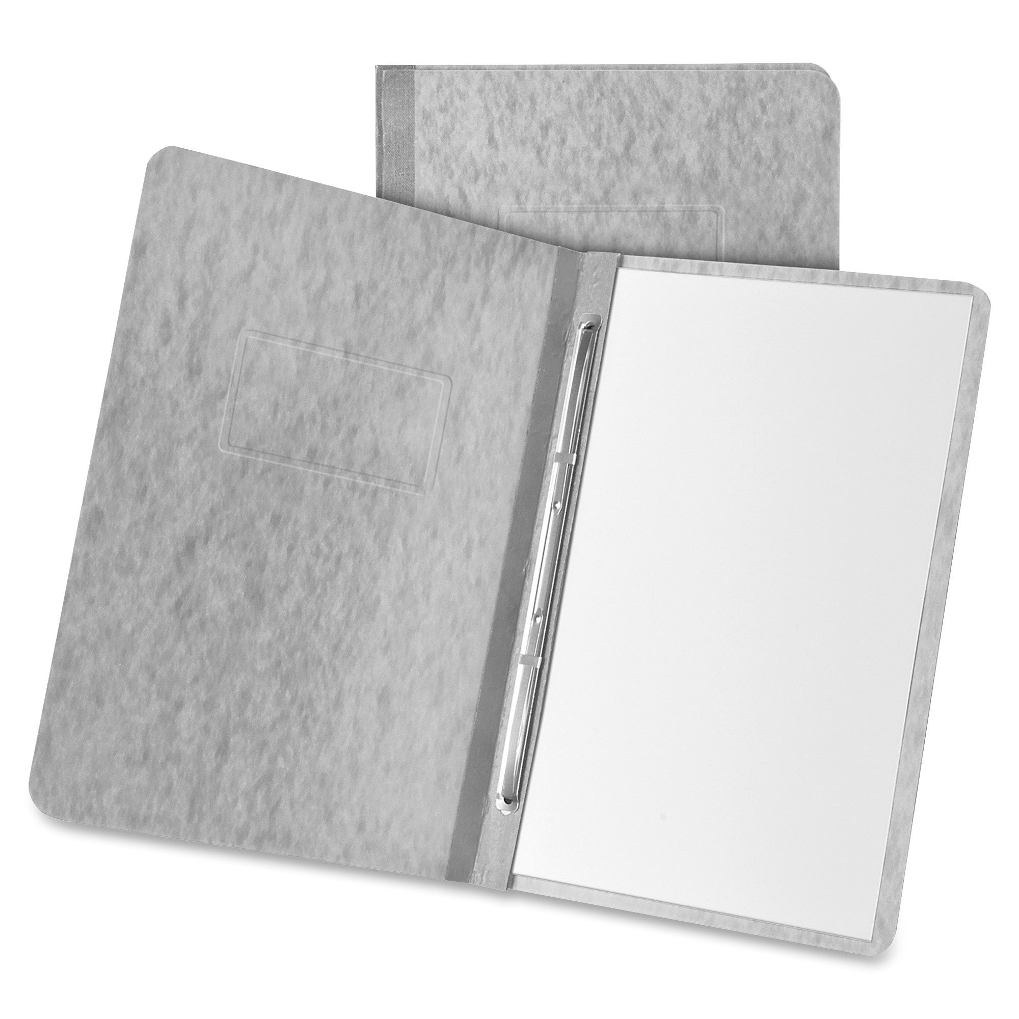Heavyweight PressGuard and Pressboard Report Cover w/ Reinforced Side-Hinge, 2-Prong Metal Fastener, 3" Cap, 8.5 x 11, Gray