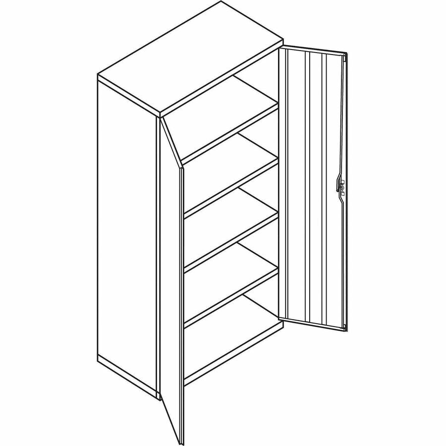 Assembled Storage Cabinet, 36w x 24.25d x 71.75, Charcoal