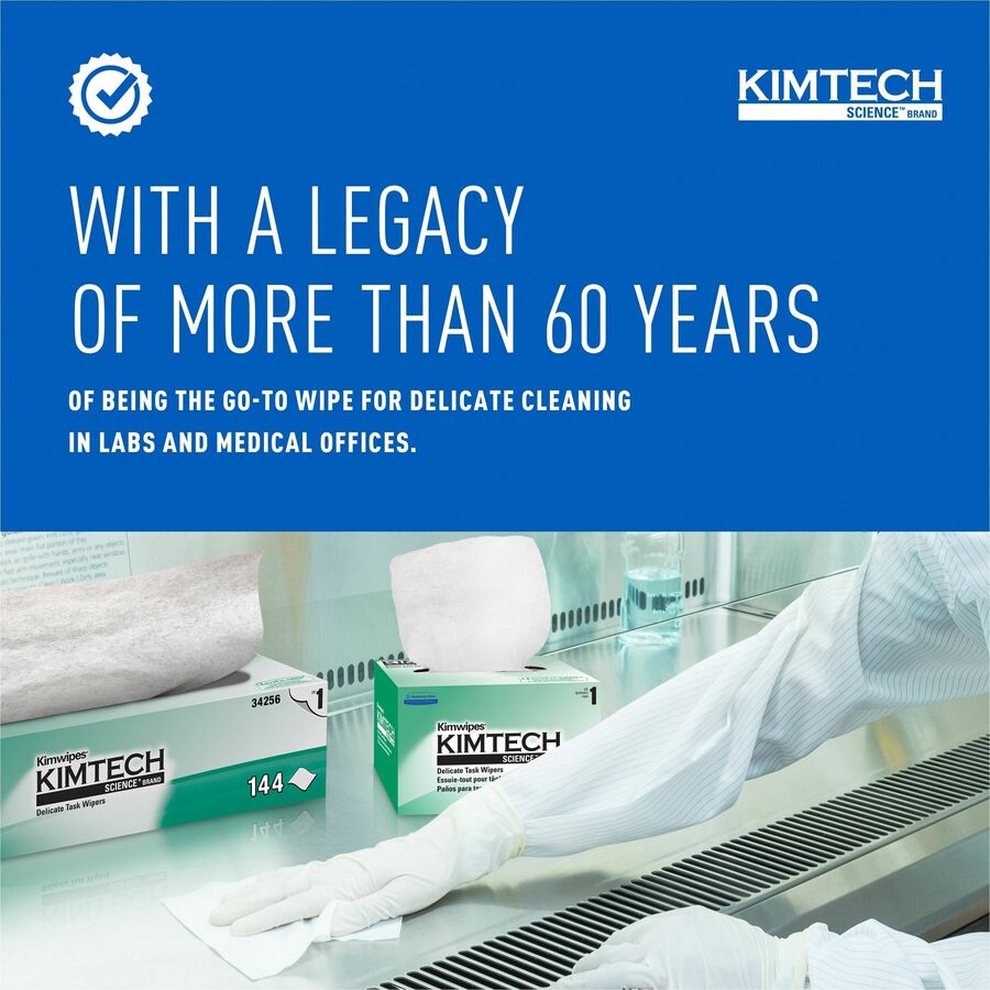 Kimberly-Clark KIMTECH SCIENCE KIMWIPES Delicate Task Wiper, Sold as 1 Box, 140 Each per Box