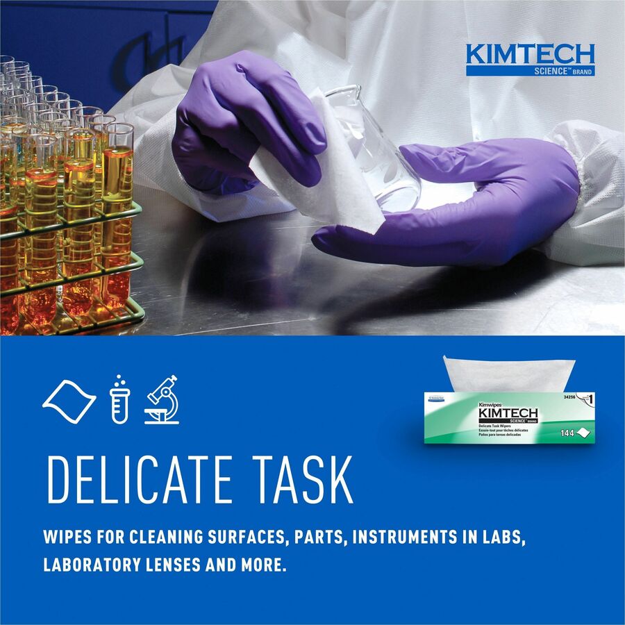 Kimberly-Clark KIMTECH SCIENCE KIMWIPES Delicate Task Wiper, Sold as 1 Box, 140 Each per Box