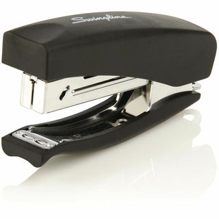 Soft Grip Half Strip Hand Stapler, 20-Sheet Capacity, Black
