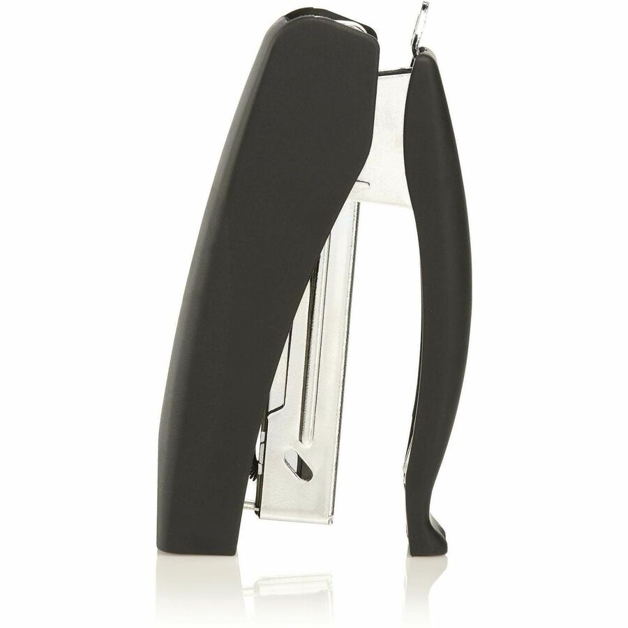 Soft Grip Half Strip Hand Stapler, 20-Sheet Capacity, Black