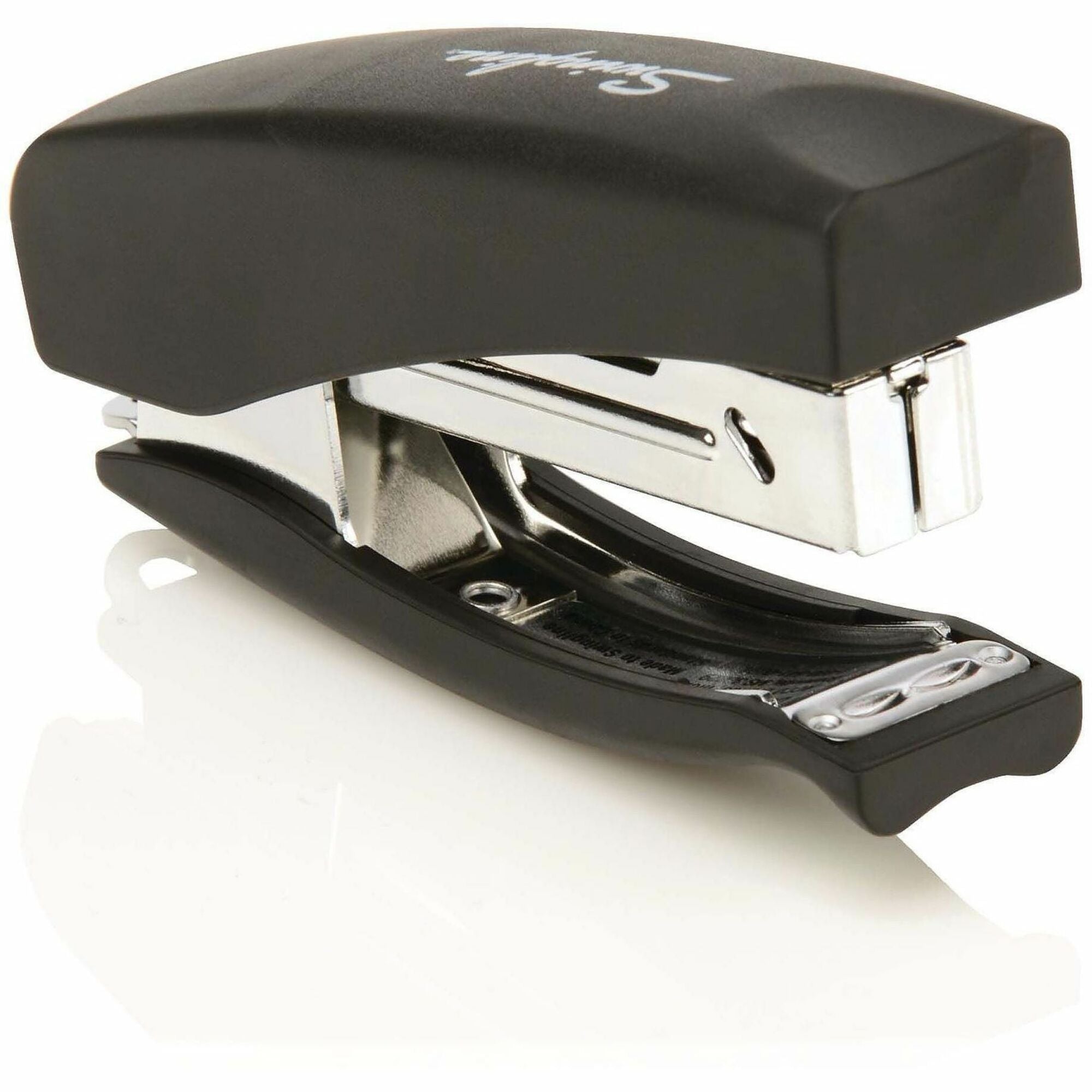 Soft Grip Half Strip Hand Stapler, 20-Sheet Capacity, Black