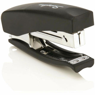Soft Grip Half Strip Hand Stapler, 20-Sheet Capacity, Black