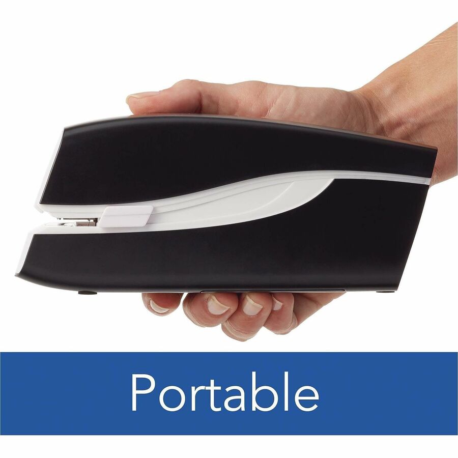 Portable Electric Stapler, 20-Sheet Capacity, Black