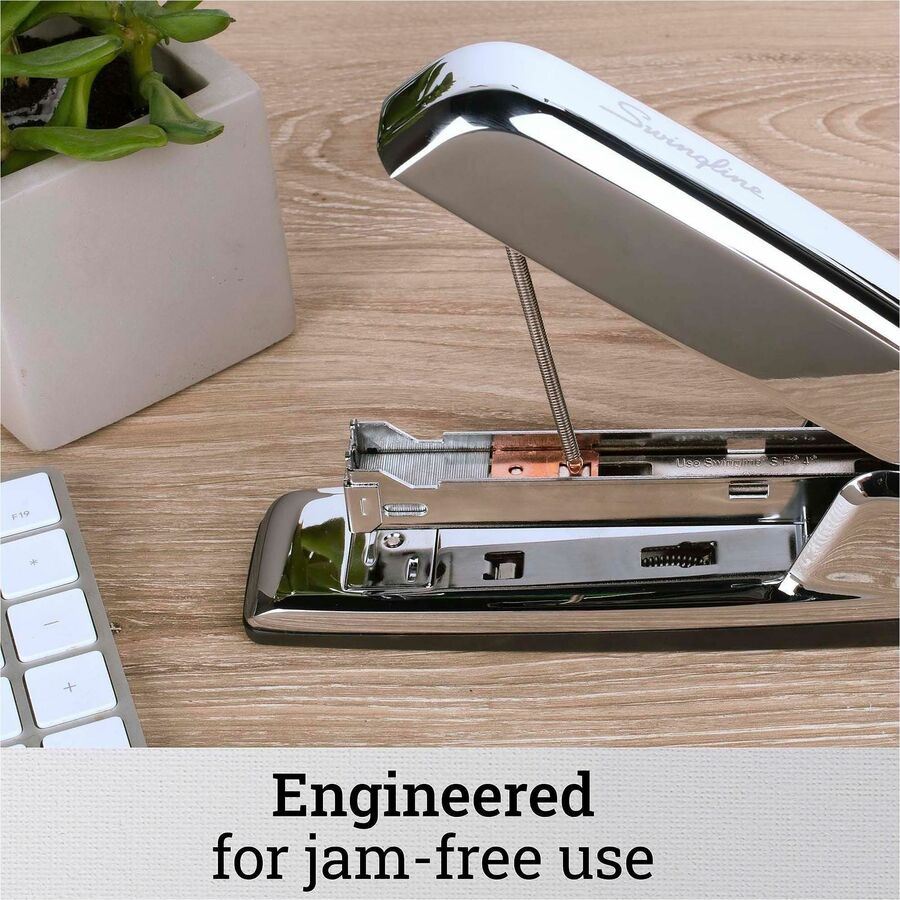 747 Business Full Strip Desk Stapler, 30-Sheet Capacity, Polished Chrome