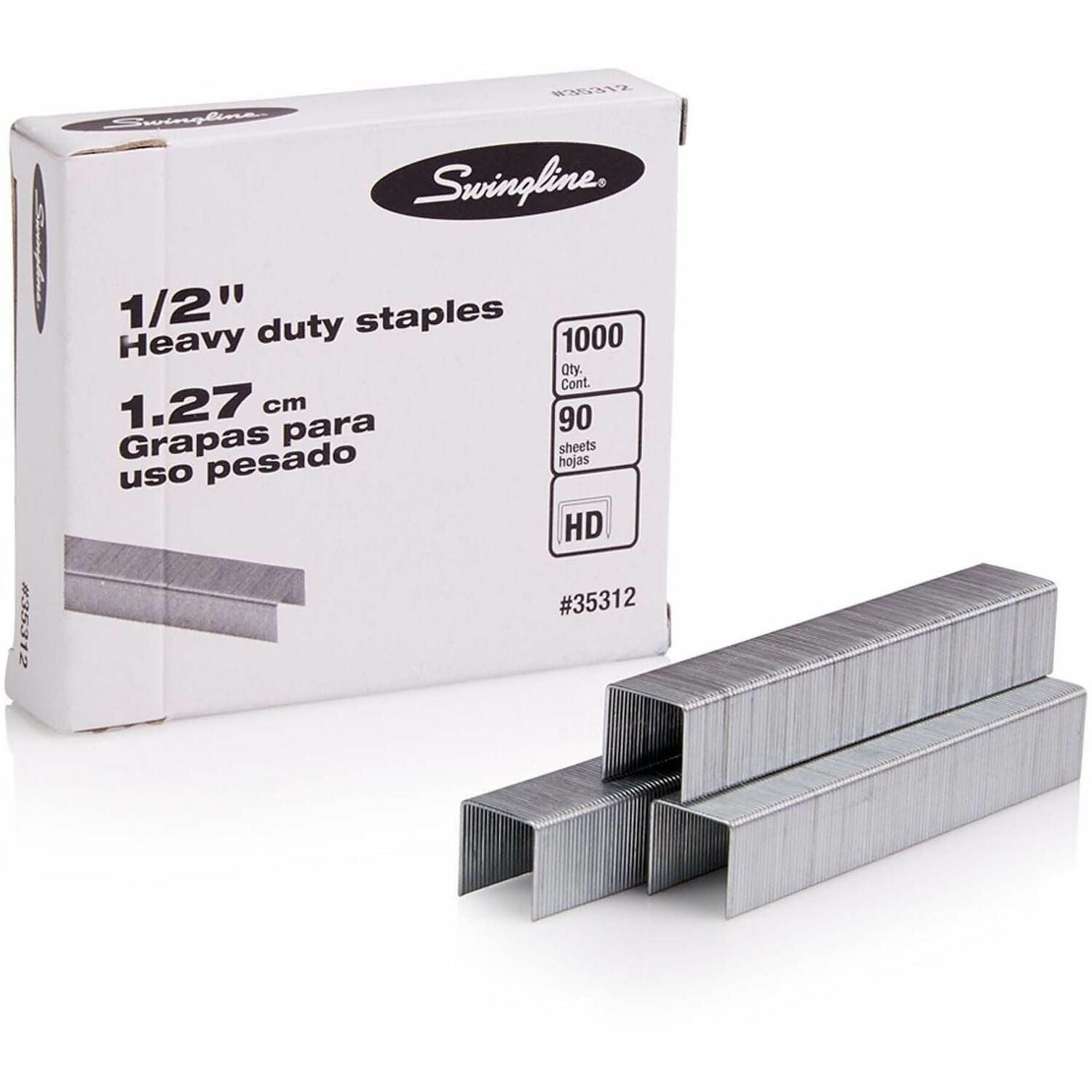 S.F. 13 Heavy-Duty Staples, 0.5" Leg, 0.5" Crown, Steel, 1,000/Box