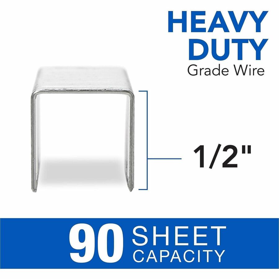 S.F. 13 Heavy-Duty Staples, 0.5" Leg, 0.5" Crown, Steel, 1,000/Box