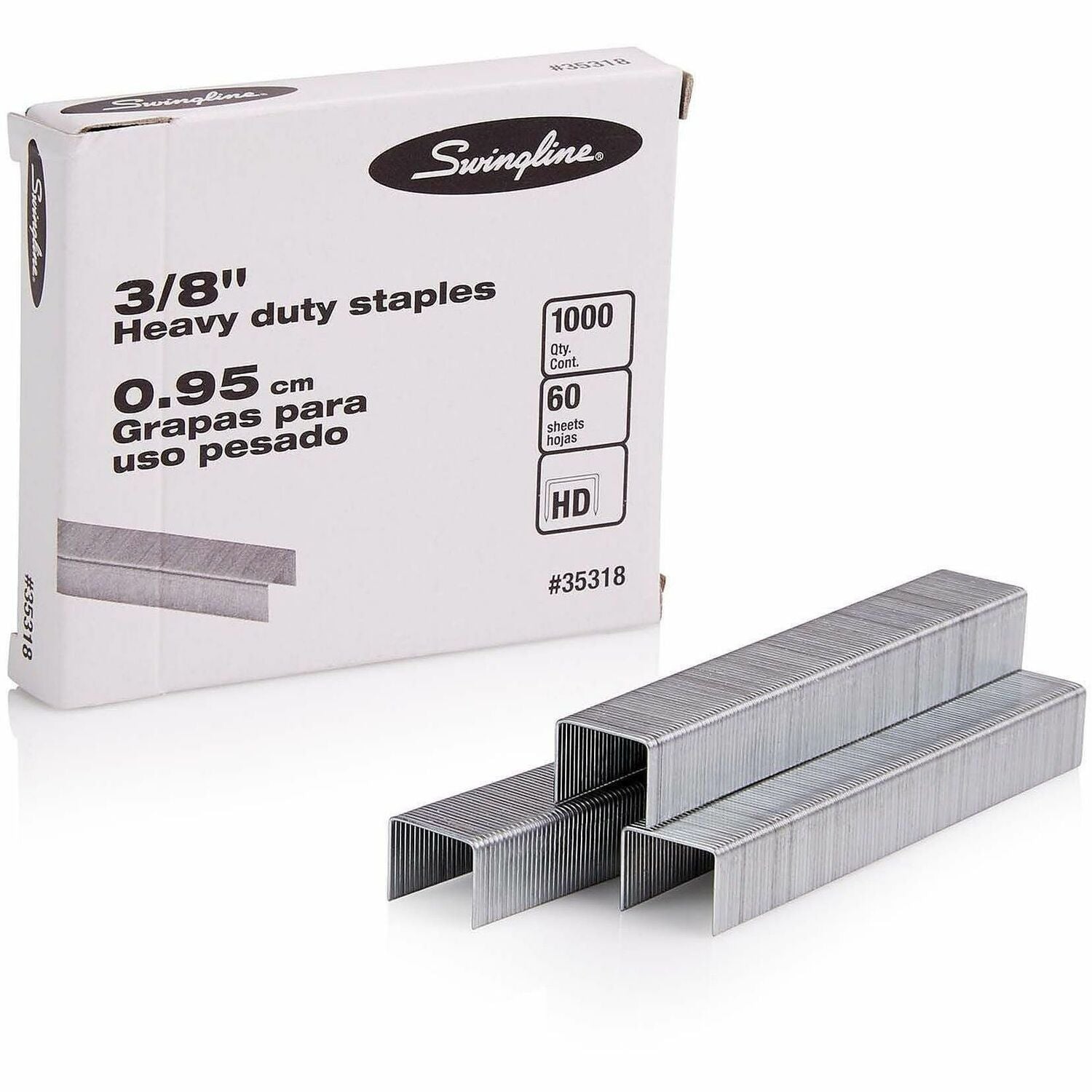S.F. 13 Heavy-Duty Staples, 0.38" Leg, 0.5" Crown, Steel, 1,000/Box