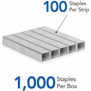 S.F. 13 Heavy-Duty Staples, 0.38" Leg, 0.5" Crown, Steel, 1,000/Box