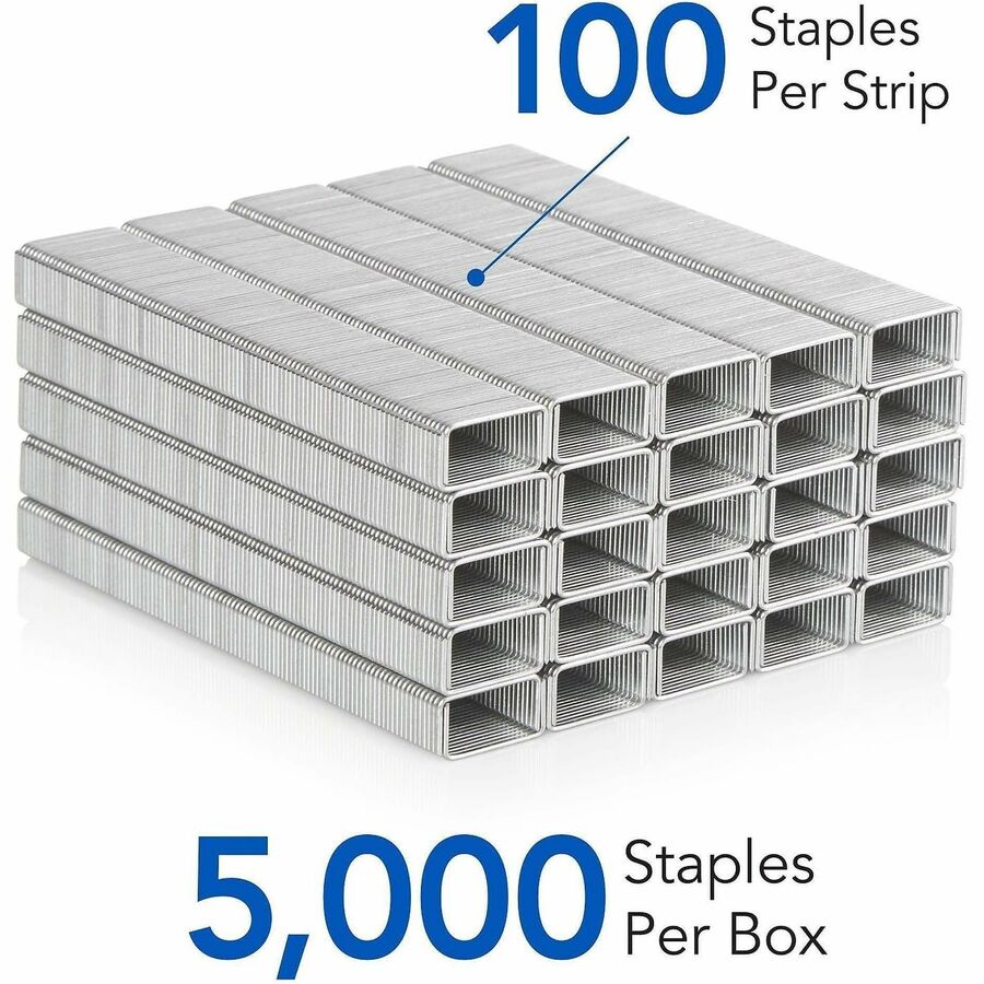 Swingline Staples - 100 Per Strip - Heavy Duty - 1/4" Leg - Holds 25 Sheet(s) - for Paper - Heavy Duty, Chisel Point5000 / Box