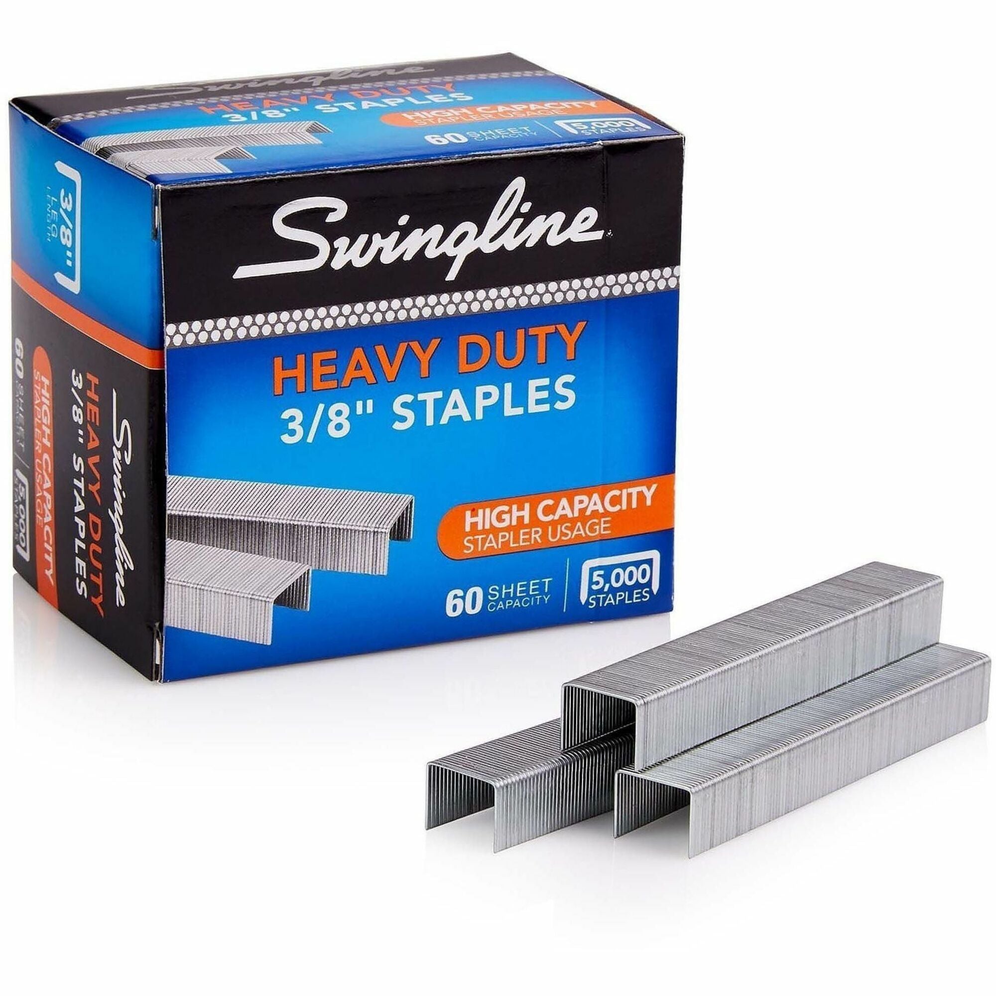 S.F. 39 Heavy-Duty Staples, 0.38" Leg, 0.5" Crown, Steel, 5,000/Box
