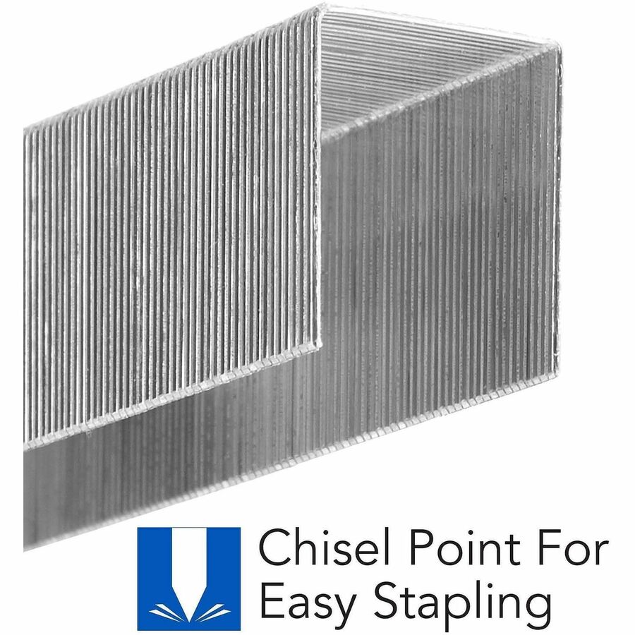 Light Touch Heavy-Duty Staples, 0.63" Leg, 0.5" Crown, Steel, 2,500/Box