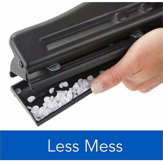 11-Sheet Commercial Adjustable Desktop Two- to Three-Hole Punch, 9/32" Holes, Black