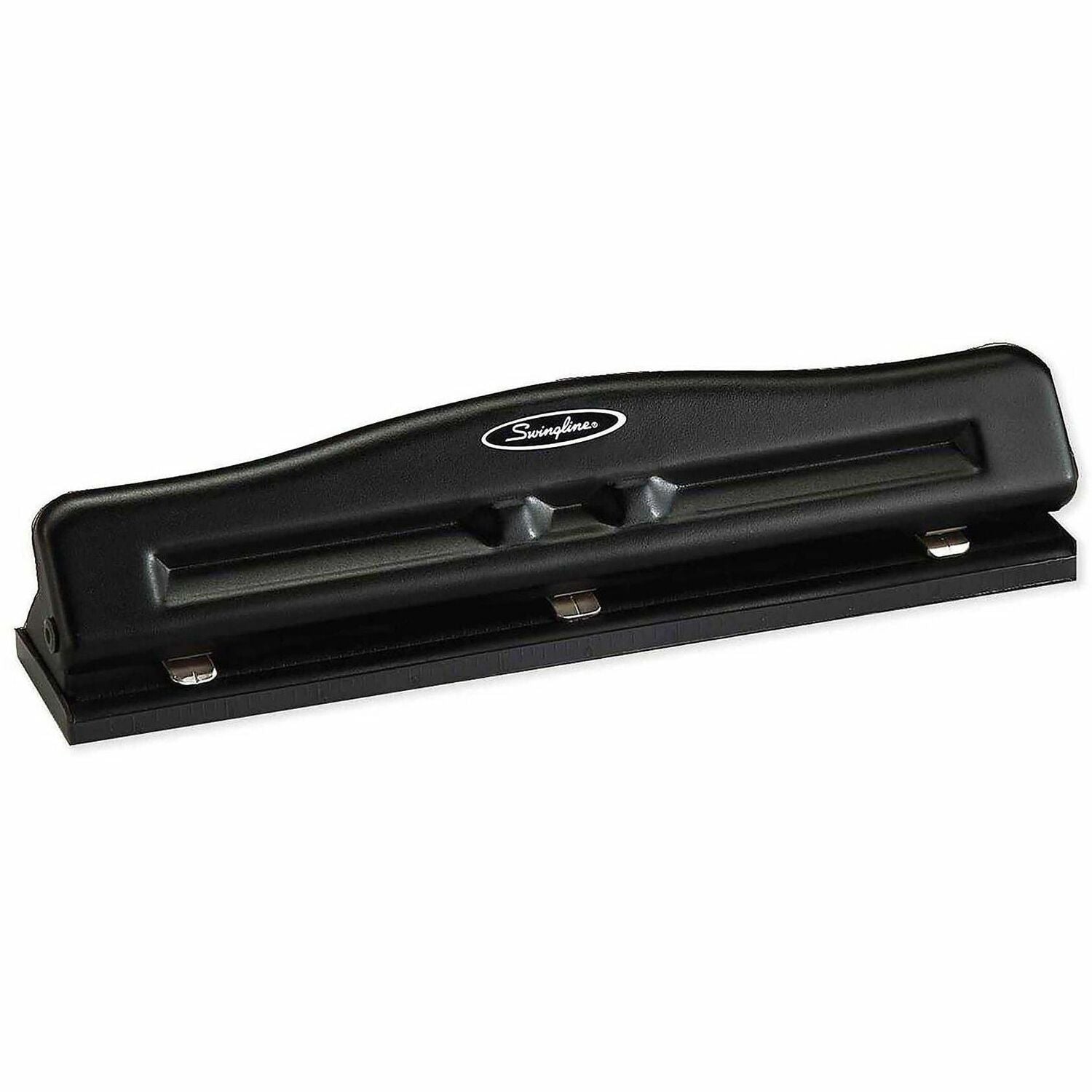 11-Sheet Commercial Adjustable Desktop Two- to Three-Hole Punch, 9/32" Holes, Black