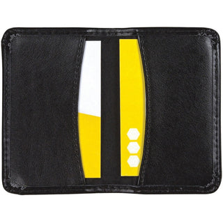 Samsill Regal Carrying Case (Wallet) Business Card - Black - Leather, Genuine Cowhide Leather Body - 1 Each