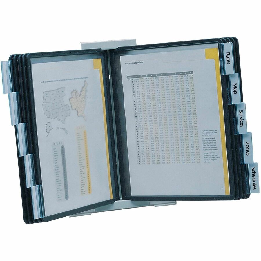 InstaView Expandable Desktop Reference System, 10 Panels, Black Borders