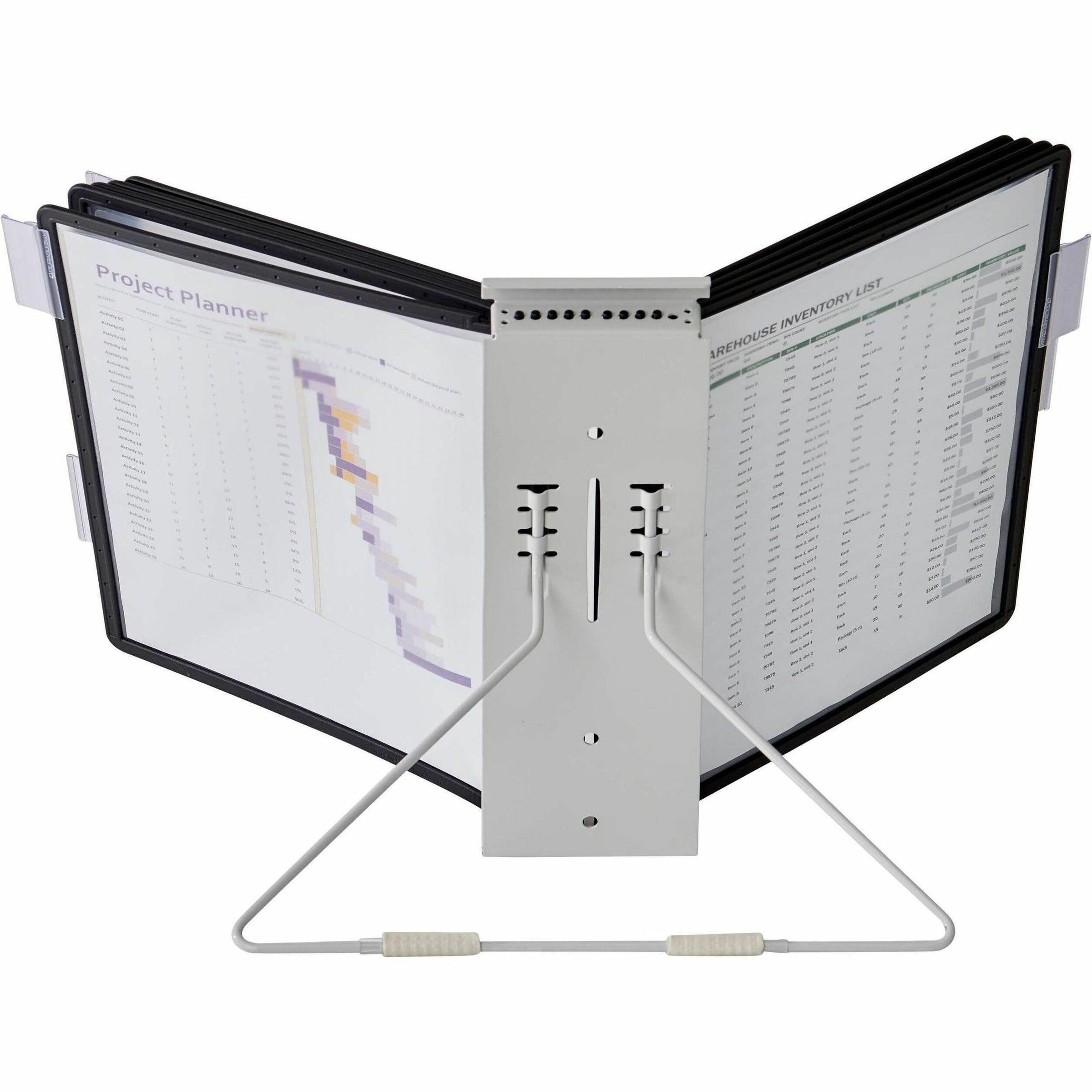 InstaView Expandable Desktop Reference System, 10 Panels, Black Borders