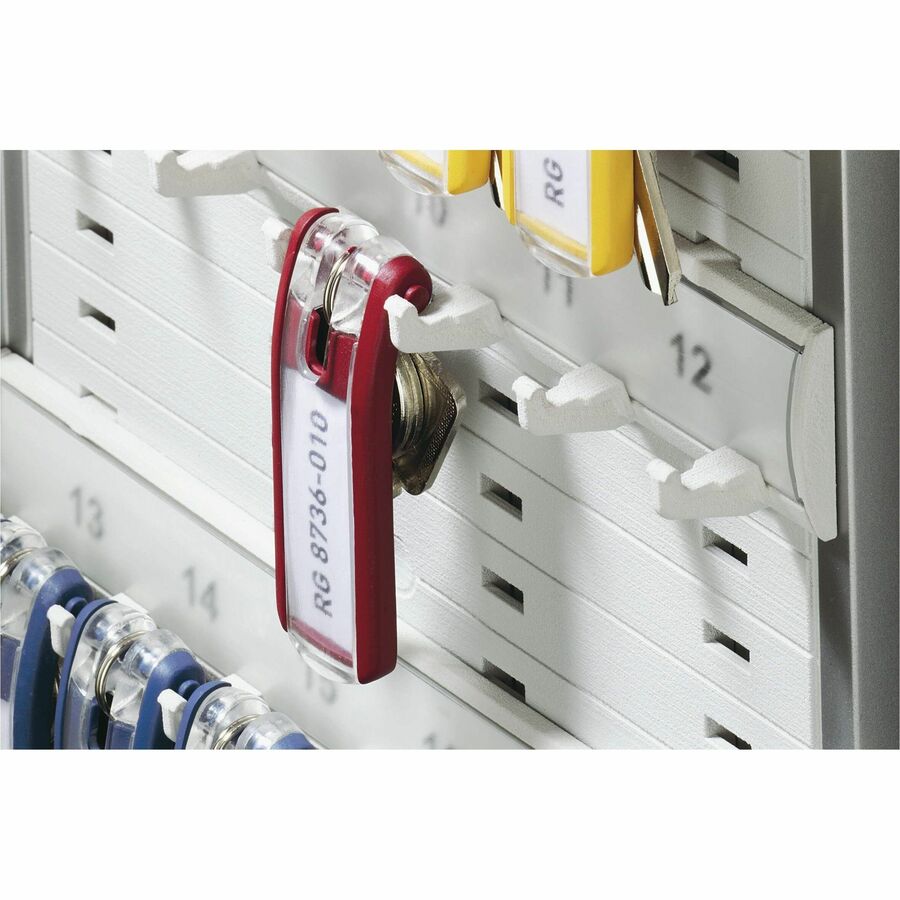 Locking Key Cabinet, 54-Key, Brushed Aluminum, Silver, 11.75 x 4.63 x 11