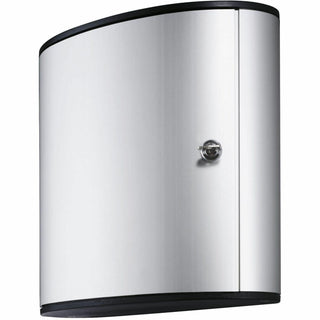Locking Key Cabinet, 54-Key, Brushed Aluminum, Silver, 11.75 x 4.63 x 11