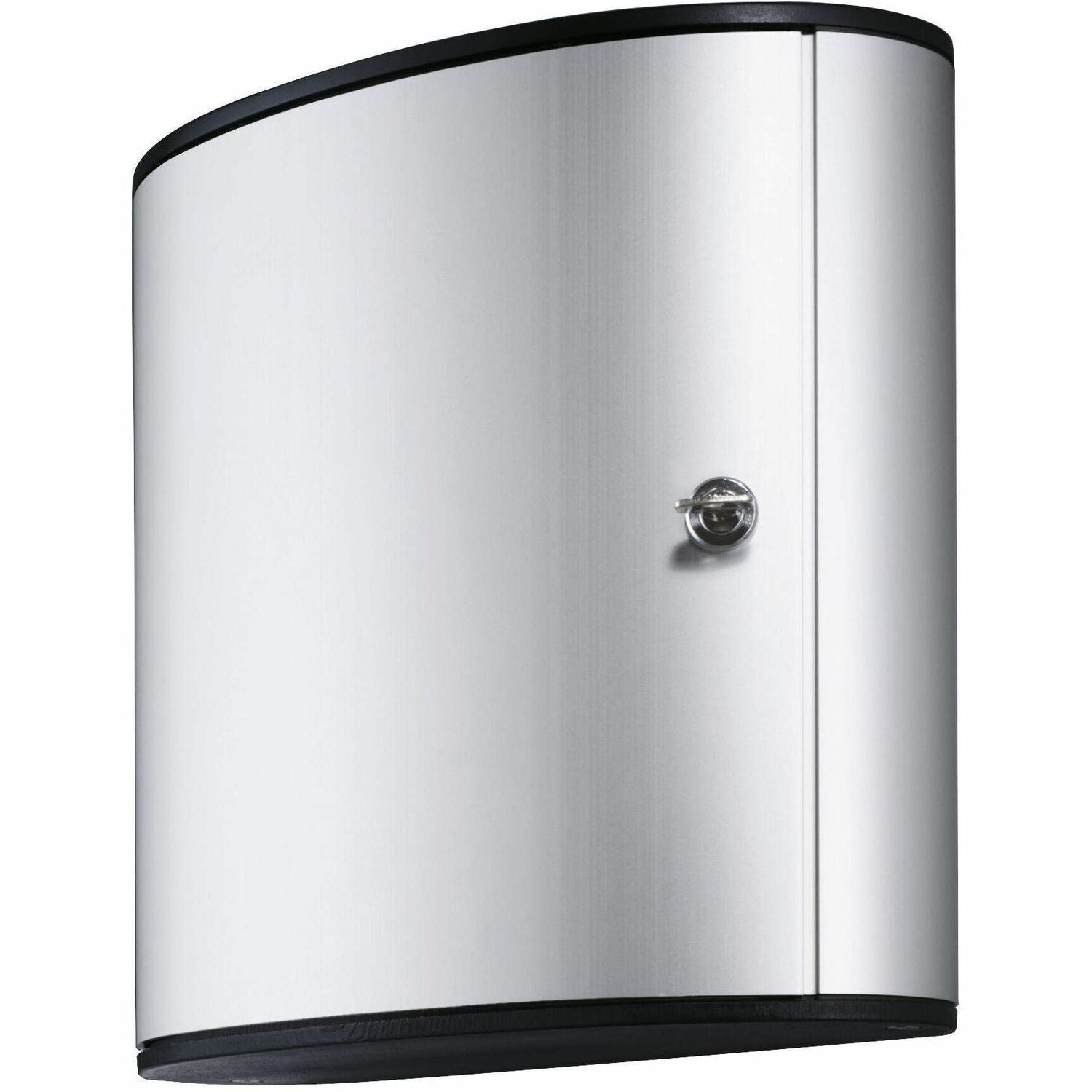 Locking Key Cabinet, 54-Key, Brushed Aluminum, Silver, 11.75 x 4.63 x 11