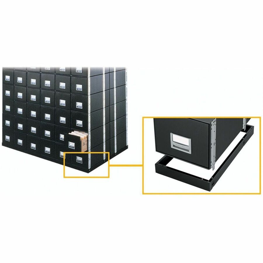 Fellowes Metal Base - Letter - 13.9" Width x 25.4" Depth x 2.5" Height - Metal - Black - 