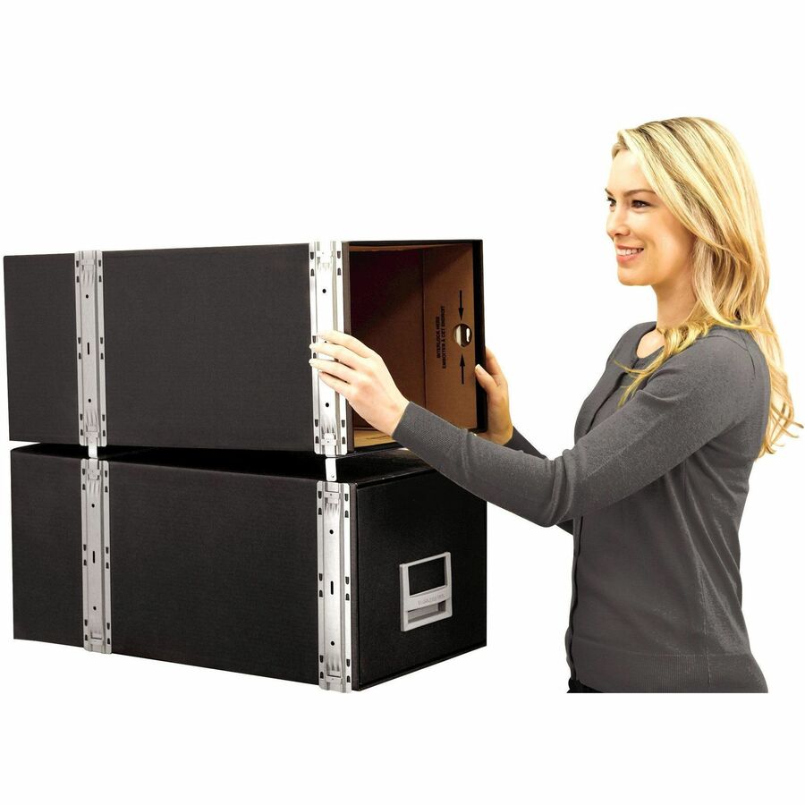 Fellowes Metal Base - Letter - 13.9" Width x 25.4" Depth x 2.5" Height - Metal - Black