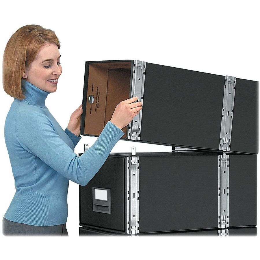 Fellowes Metal Base - Legal - 16.9" Width x 25.4" Depth x 2.5" Height - Metal - Black