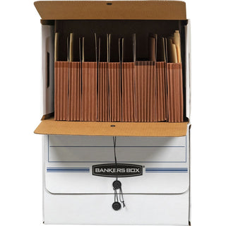 SIDE-TAB Storage Boxes, Letter Files, White/Blue, 12/Carton