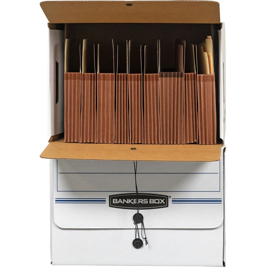 SIDE-TAB Storage Boxes, Letter Files, White/Blue, 12/Carton