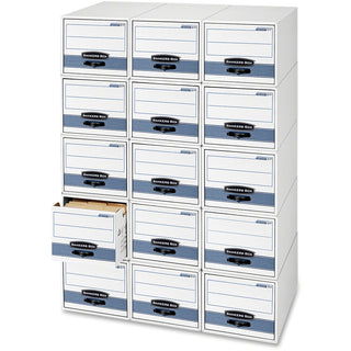 STOR/DRAWER STEEL PLUS Extra Space-Savings Storage Drawers, Letter Files, 14" x 25.5" x 11.5", White/Blue, 6/Carton