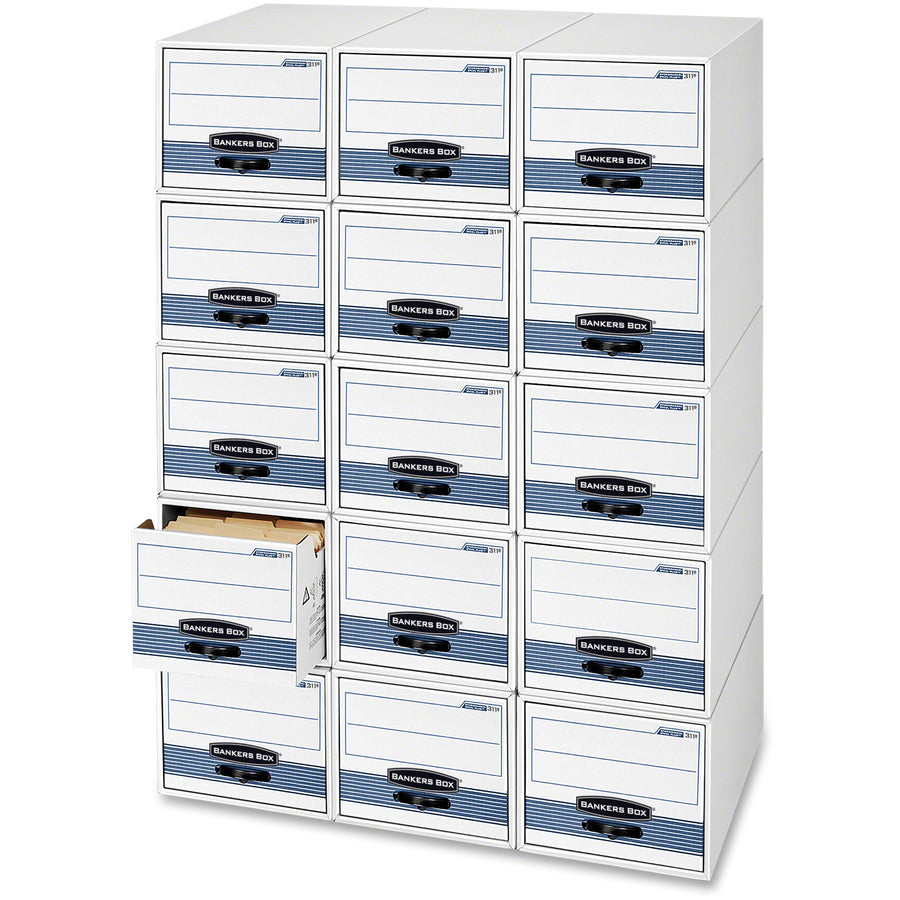 STOR/DRAWER STEEL PLUS Extra Space-Savings Storage Drawers, Letter Files, 14" x 25.5" x 11.5", White/Blue, 6/Carton