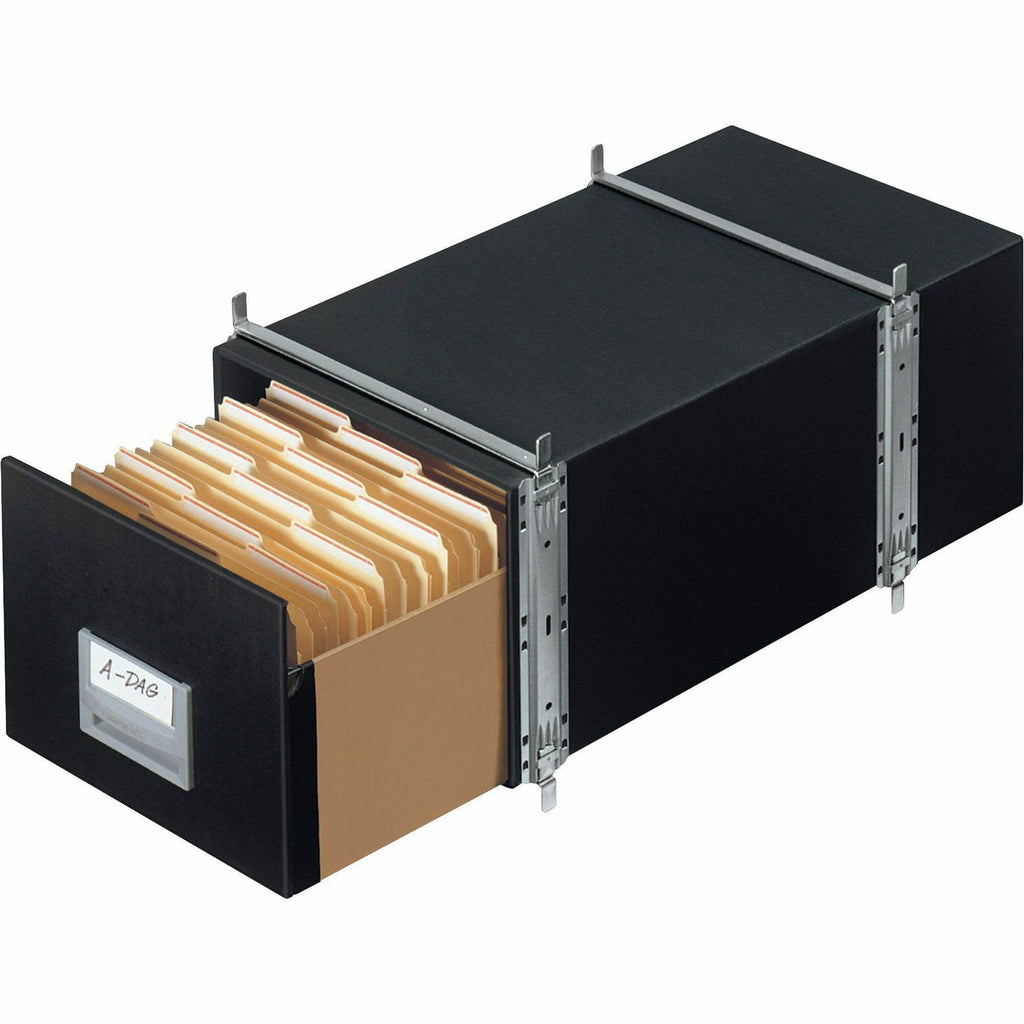 STAXONSTEEL Maximum Space-Saving Storage Drawers, Letter Files, 14" x 25.5" x 11.13", Black, 6/Carton