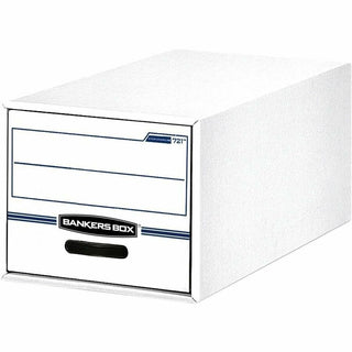 STOR/DRAWER Basic Space-Savings Storage Drawers, Legal Files, 16.75" x 19.5" x 11.5", White/Blue, 6/Carton