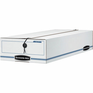 LIBERTY Check and Form Boxes, 9" x 24" x 6.38", White/Blue, 12/Carton