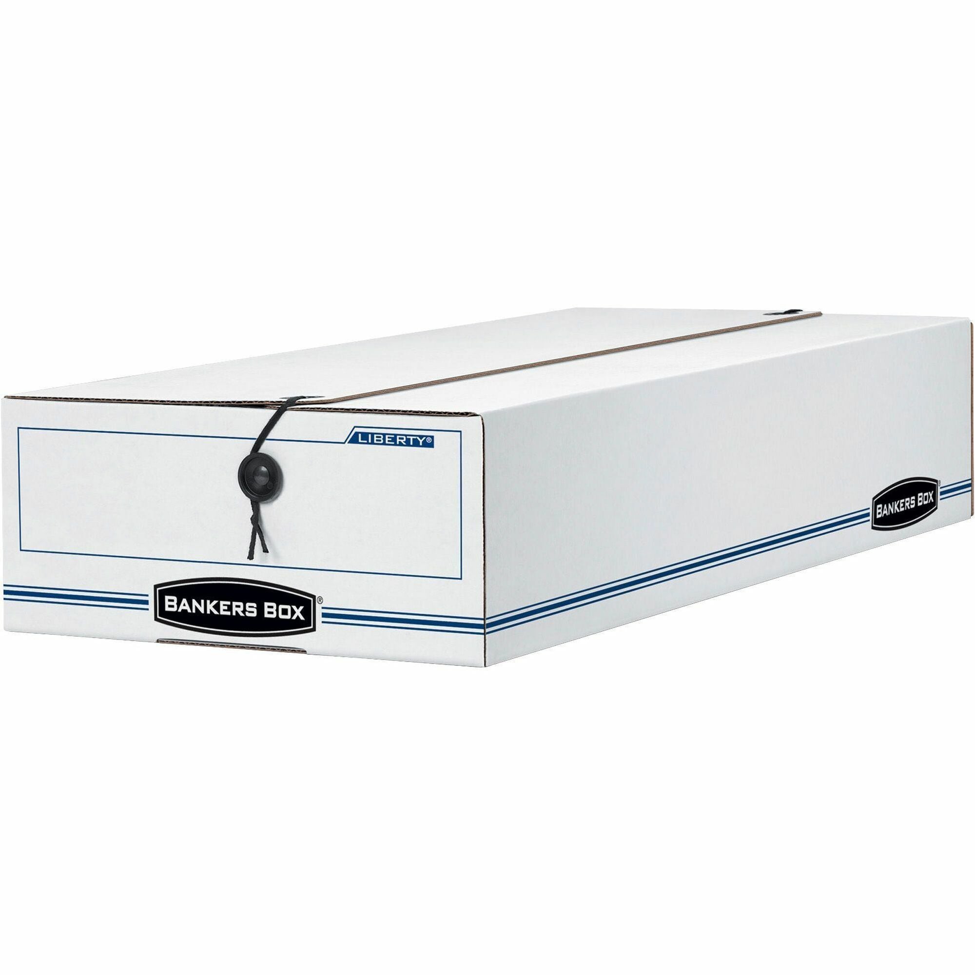 LIBERTY Check and Form Boxes, 9" x 24" x 6.38", White/Blue, 12/Carton