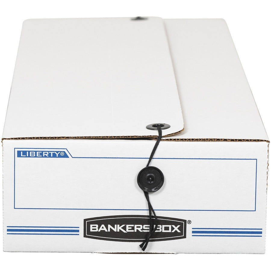 LIBERTY Check and Form Boxes, 9.25" x 15" x 4.25", White/Blue, 12/Carton