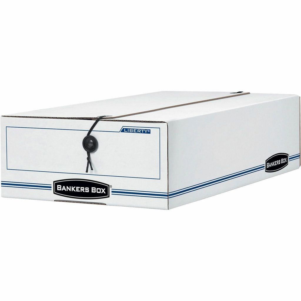 LIBERTY Check and Form Boxes, 9.25" x 15" x 4.25", White/Blue, 12/Carton
