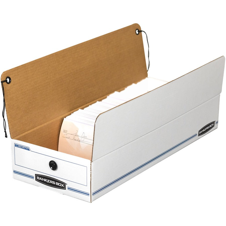 LIBERTY Check and Form Boxes, 9.25" x 15" x 4.25", White/Blue, 12/Carton