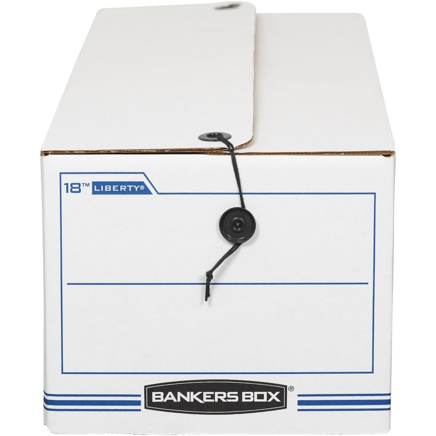 LIBERTY Check and Form Boxes, 9" x 24.25" x 7.5", White/Blue, 12/Carton