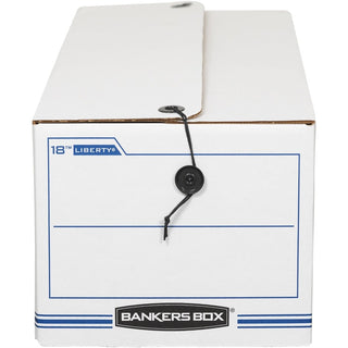LIBERTY Check and Form Boxes, 9" x 24.25" x 7.5", White/Blue, 12/Carton