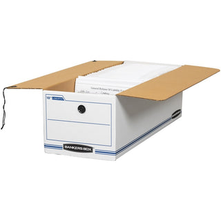 LIBERTY Check and Form Boxes, 9" x 24.25" x 7.5", White/Blue, 12/Carton