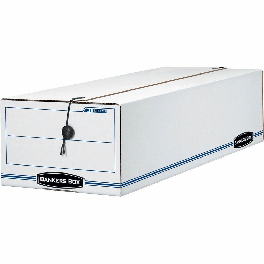 LIBERTY Check and Form Boxes, 9" x 24.25" x 7.5", White/Blue, 12/Carton