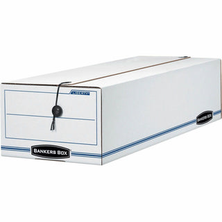 LIBERTY Check and Form Boxes, 9" x 24.25" x 7.5", White/Blue, 12/Carton