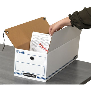 LIBERTY Check and Form Boxes, 9" x 24.25" x 7.5", White/Blue, 12/Carton