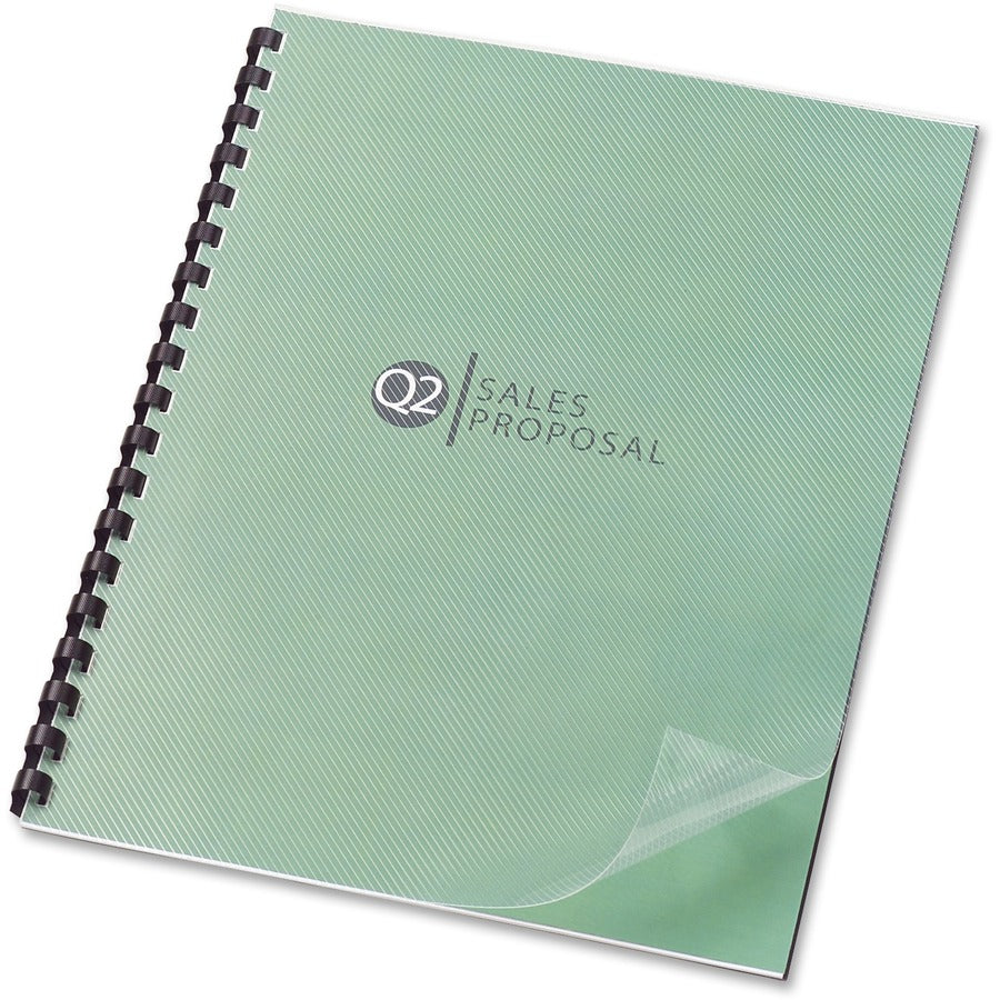 Design View Poly Presentation Covers for Binding Systems, Clear Lined, 11 x 8.5, Unpunched, 25/Pack