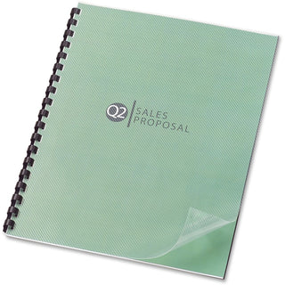 Design View Poly Presentation Covers for Binding Systems, Clear Lined, 11 x 8.5, Unpunched, 25/Pack