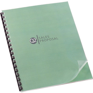 Design View Poly Presentation Covers for Binding Systems, Clear Lined, 11 x 8.5, Unpunched, 25/Pack