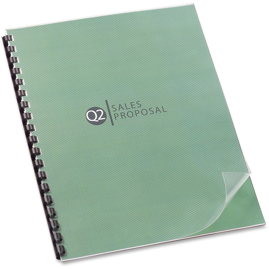 Design View Poly Presentation Covers for Binding Systems, Clear Lined, 11 x 8.5, Unpunched, 25/Pack